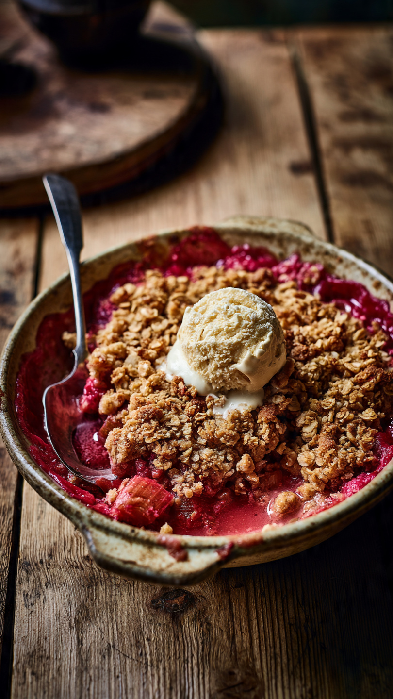 Rhubarb Oat Crumble
