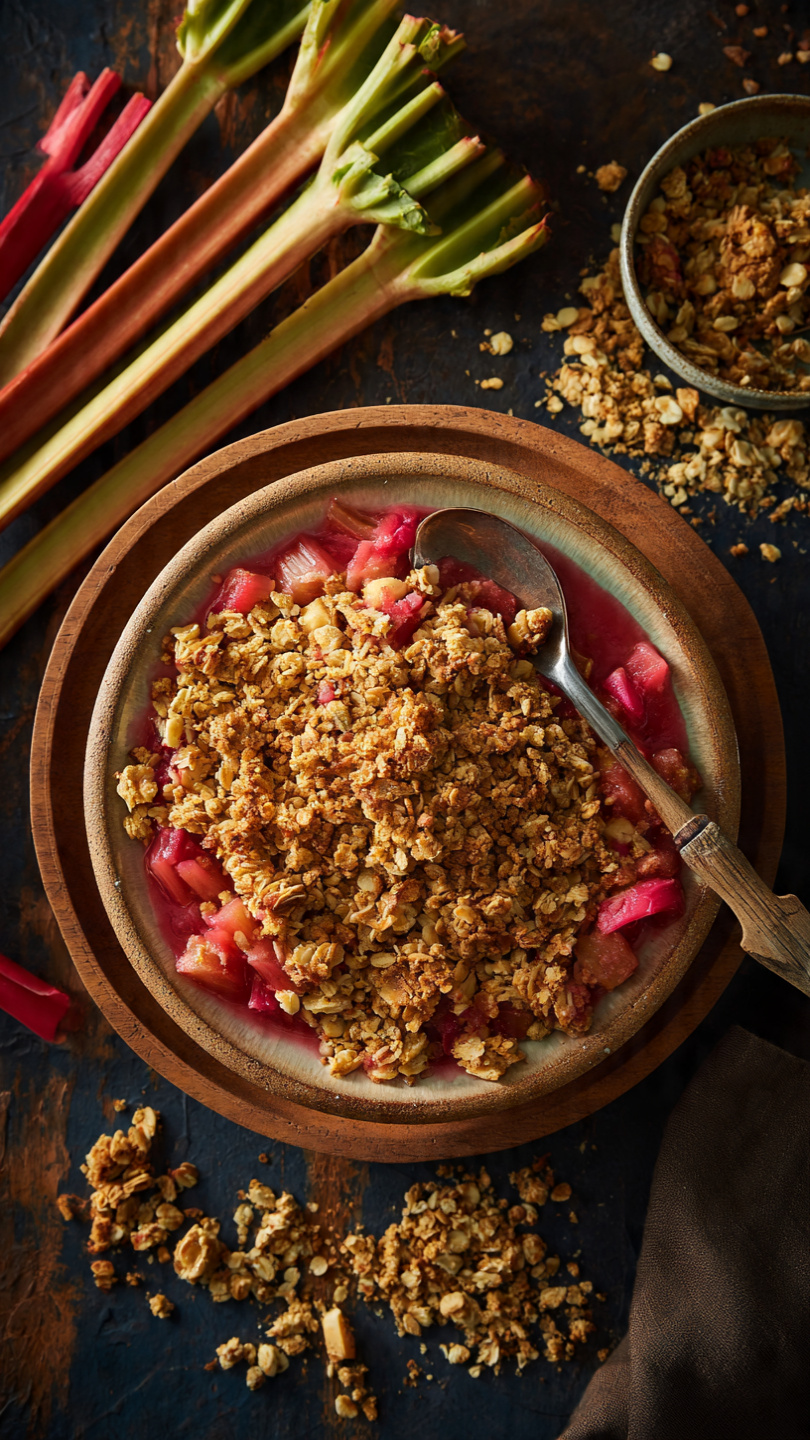 Rhubarb Granola Crisp