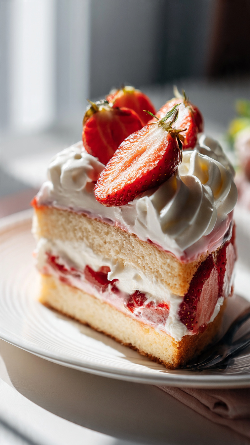 Strawberry Cake with Fresh Strawberry Frosting