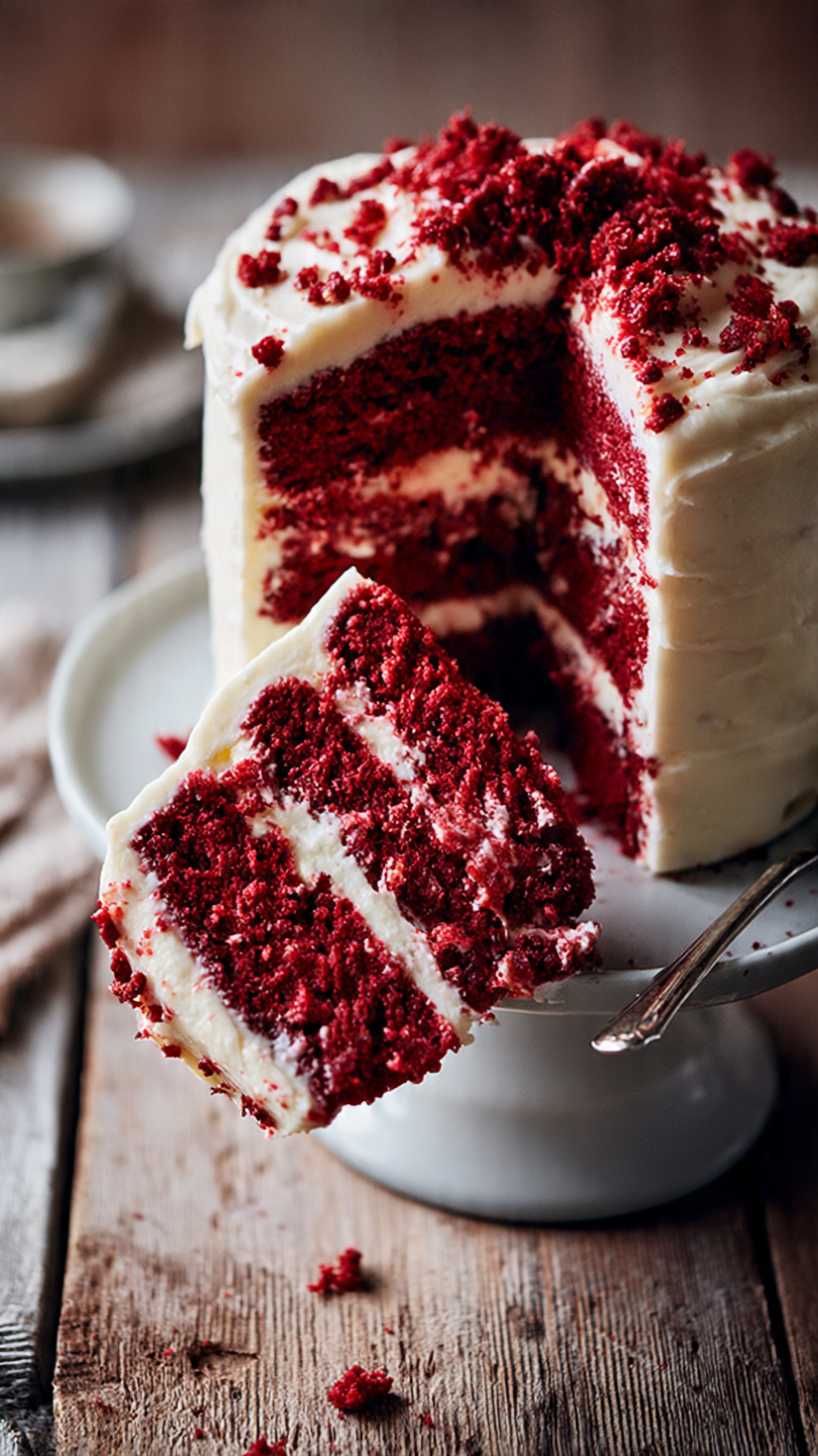 Classic Red Velvet Cake with Cream Cheese Frosting