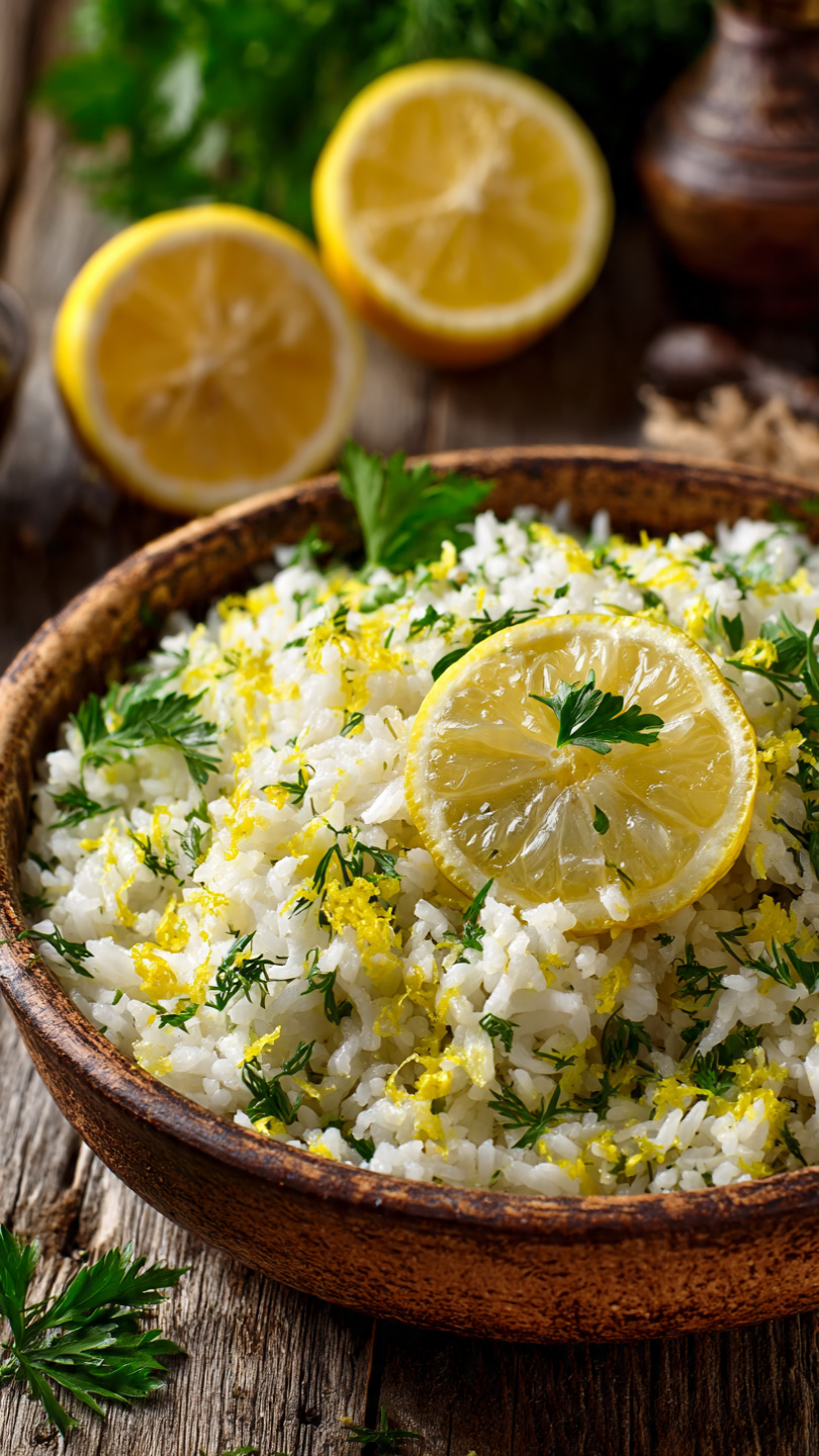 Bright and Fluffy Lemon Rice Pilaf