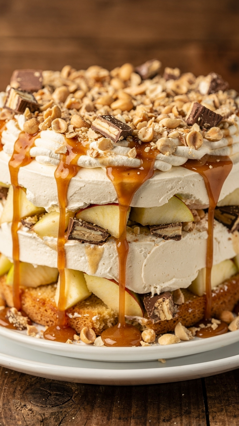 Apple Snickers Cake